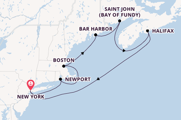 Amerikaanse Oostkust vanaf New York, Verenigde Staten met de Norwegian Getaway