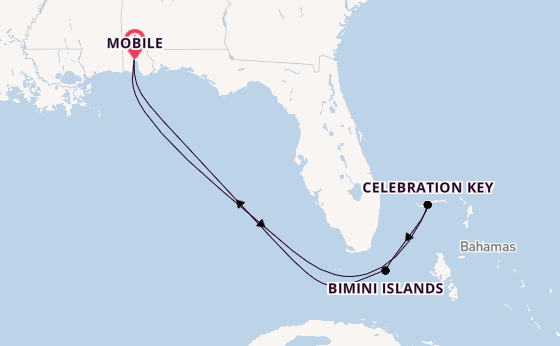 Caribbean from Mobile, Alabama, USA with the Carnival Valor