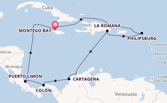 Caribbean vanaf Montego Bay met AIDAluna