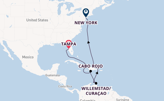 Caribbean from Tampa, Florida, USA with the Norwegian Gem