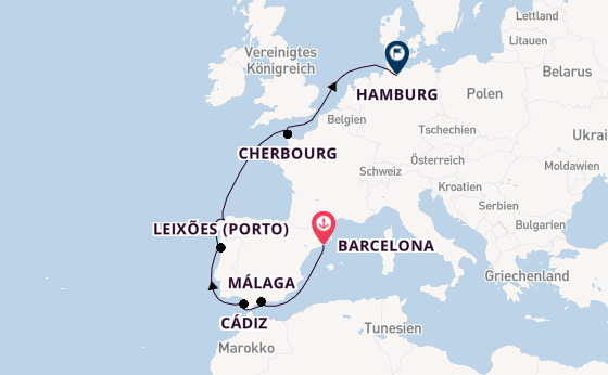 Westliches Mittelmeer ab Barcelona, Spanien auf der Costa Favolosa