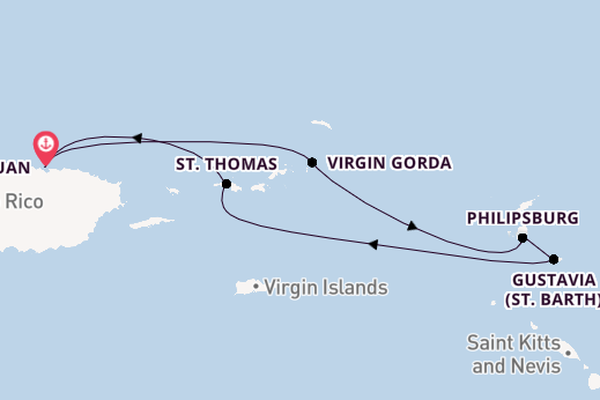 Eastern Caribbean from San Juan, Puerto Rico with the Ilma