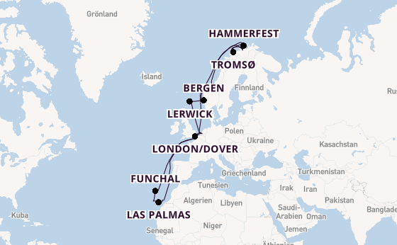 Norwegen ab Rotterdam, Niederlande auf der Nieuw Statendam