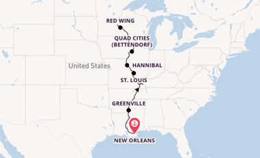 United States from New Orleans, Louisiana, USA with the Viking Mississippi