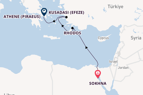 Oostelijke Middellandse Zee vanaf Sokhna, Egypte met de EXPLORA II