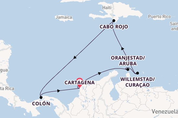 Caribbean from Cartagena, Colombia with the Grandeur of the Seas