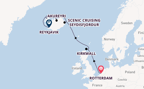 Arctica vanaf Rotterdam, Nederland met de Rotterdam