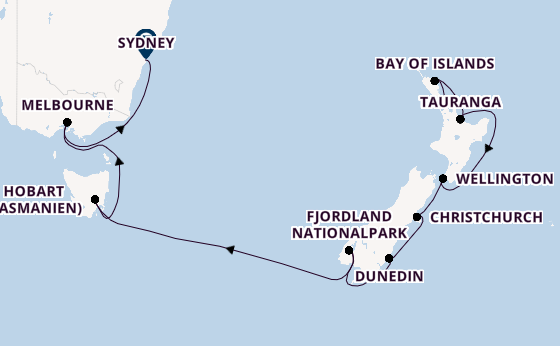 Australien und Neuseeland ab Auckland, Neuseeland auf der Sapphire Princess