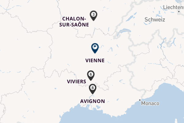 Rhône ab Lyon, Frankreich auf der Annabelle