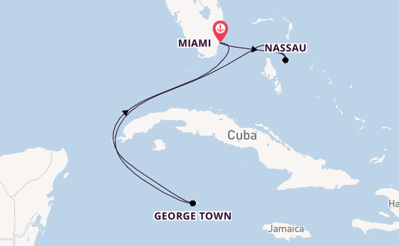 Caribbean from Miami, Florida, USA with the MSC Seashore