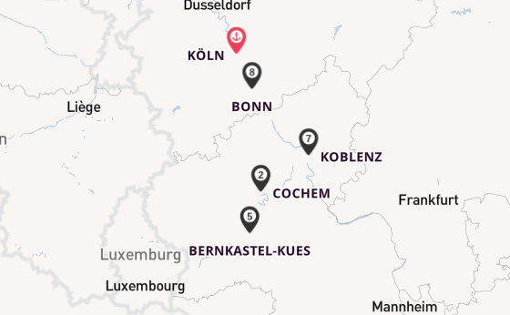Rhein ab Köln, Deutschland auf der Swiss Crystal