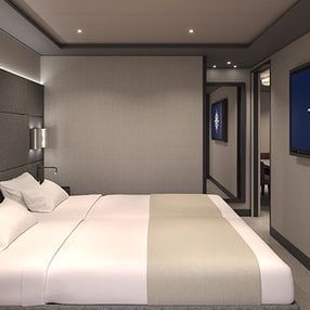 Kommen Sie an Bord der undefined und entdecken Sie eine der 68 Kabinenkategorien auf insgesamt 12 Decks die für 3013 Passagiere Platz bieten. Wählen Sie Ihre Traumkabine und fühlen Sie sich auf Ihrer Kreuzfahrt an Bord der undefined wie Zuhause!