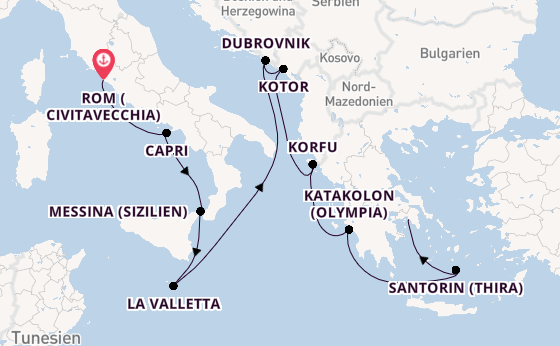 Mittelmeer ab Civitavecchia (Rom), Italien auf der Nautica
