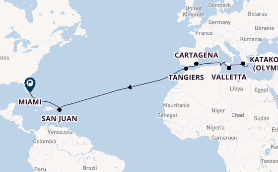 Transatlantic from Athens (Piraeus), Greece with the Azamara Quest