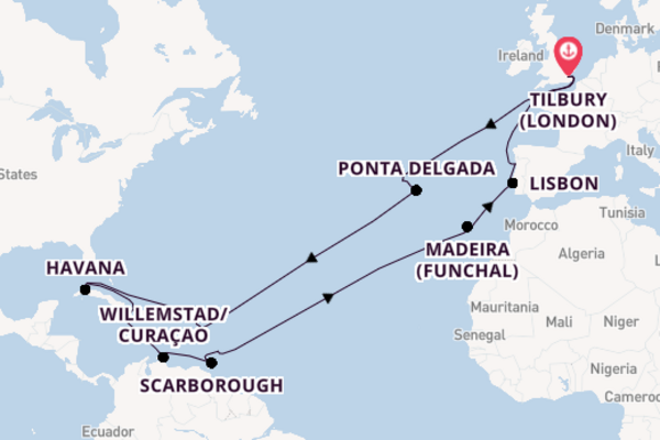 Voyage with Ambassador Cruise Line from Tilbury (London)