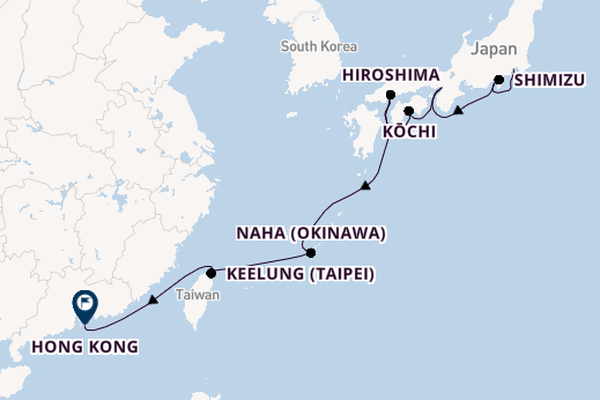 Japan from Tokyo, Japan with the Norwegian Jade