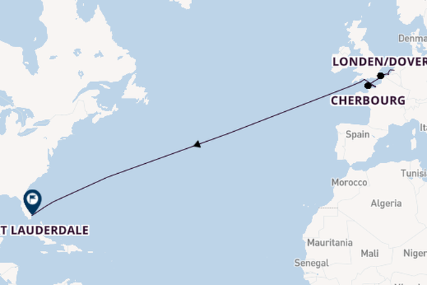 trans-Atlantisch vanaf Rotterdam, Nederland met de Nieuw Statendam