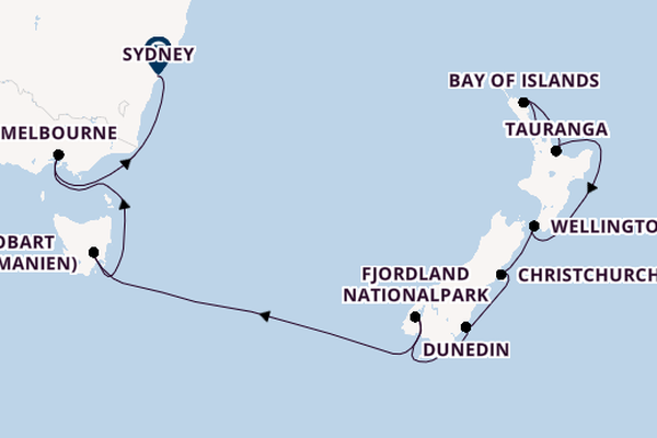 Australien und Neuseeland ab Auckland, Neuseeland auf der Sapphire Princess