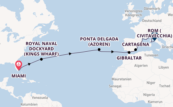 Transatlantik ab Miami auf der Allura 