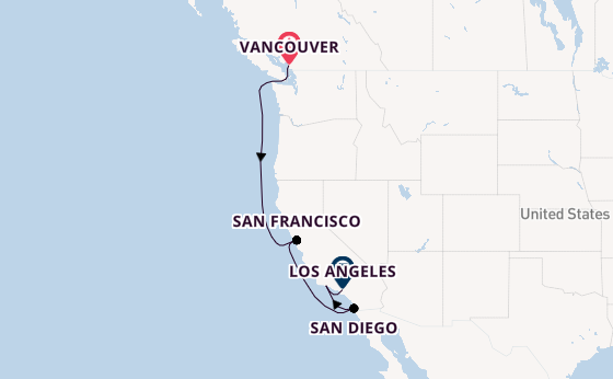 USA West Coast from Australia with the Discovery Princess