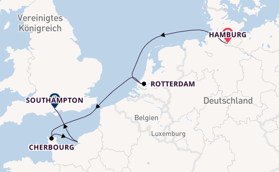England ab Hamburg auf der MSC Preziosa