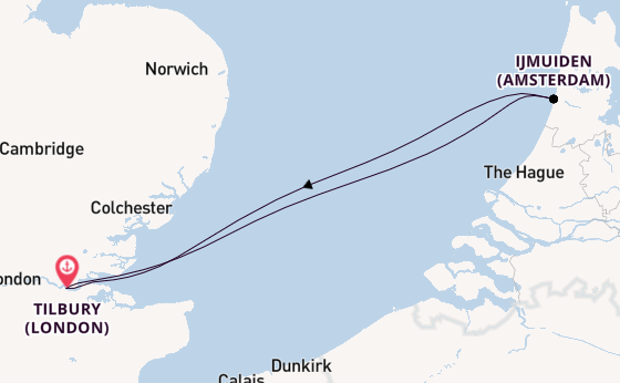 Cruise from Tilbury (London) with the Ambience
