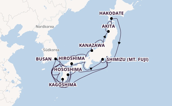 Japan ab Tokio, Japan auf der Seabourn Encore