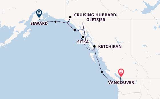 Alaska vanaf Vancouver, Canada met de Anthem of the Seas