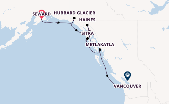 Alaska & West Canada from Seward, Alaska, USA with the Silver Whisper
