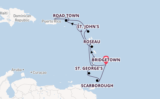 Caribbean from Bridgetown, Barbados with the Azamara Quest