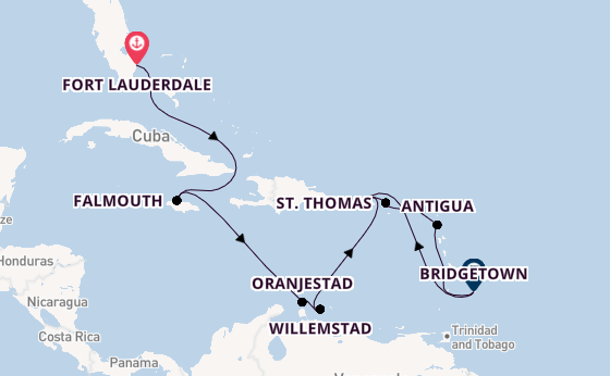Caribbean vanaf Fort Lauderdale, Verenigde Staten met de Emerald Princess
