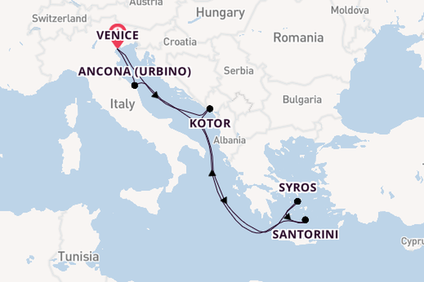 Mediterranean Sea from Venice, Italy with the MSC Lirica