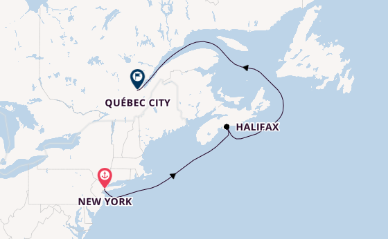 East Coast USA from New York, USA with the Queen Mary 2