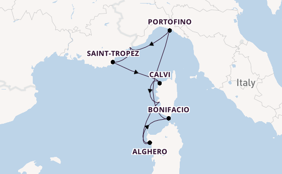 Western Mediterranean from Monte Carlo, Monaco with the Ilma