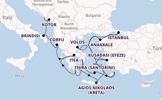 Oostelijke Middellandse Zee vanaf Athene (Piraeus), Griekenland met de Seabourn Ovation