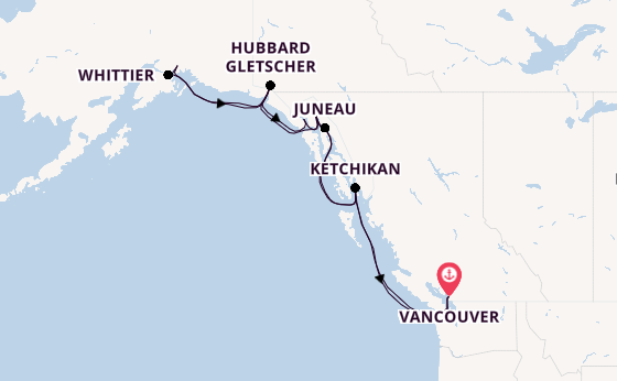 Alaska ab Vancouver, Kanada auf der Nieuw Amsterdam