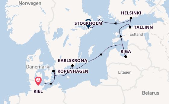 Ostsee ab Kiel, Deutschland auf der HANSEATIC nature