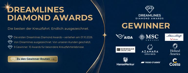 Dreamlines Diamond Award Layout mit Text und Logo