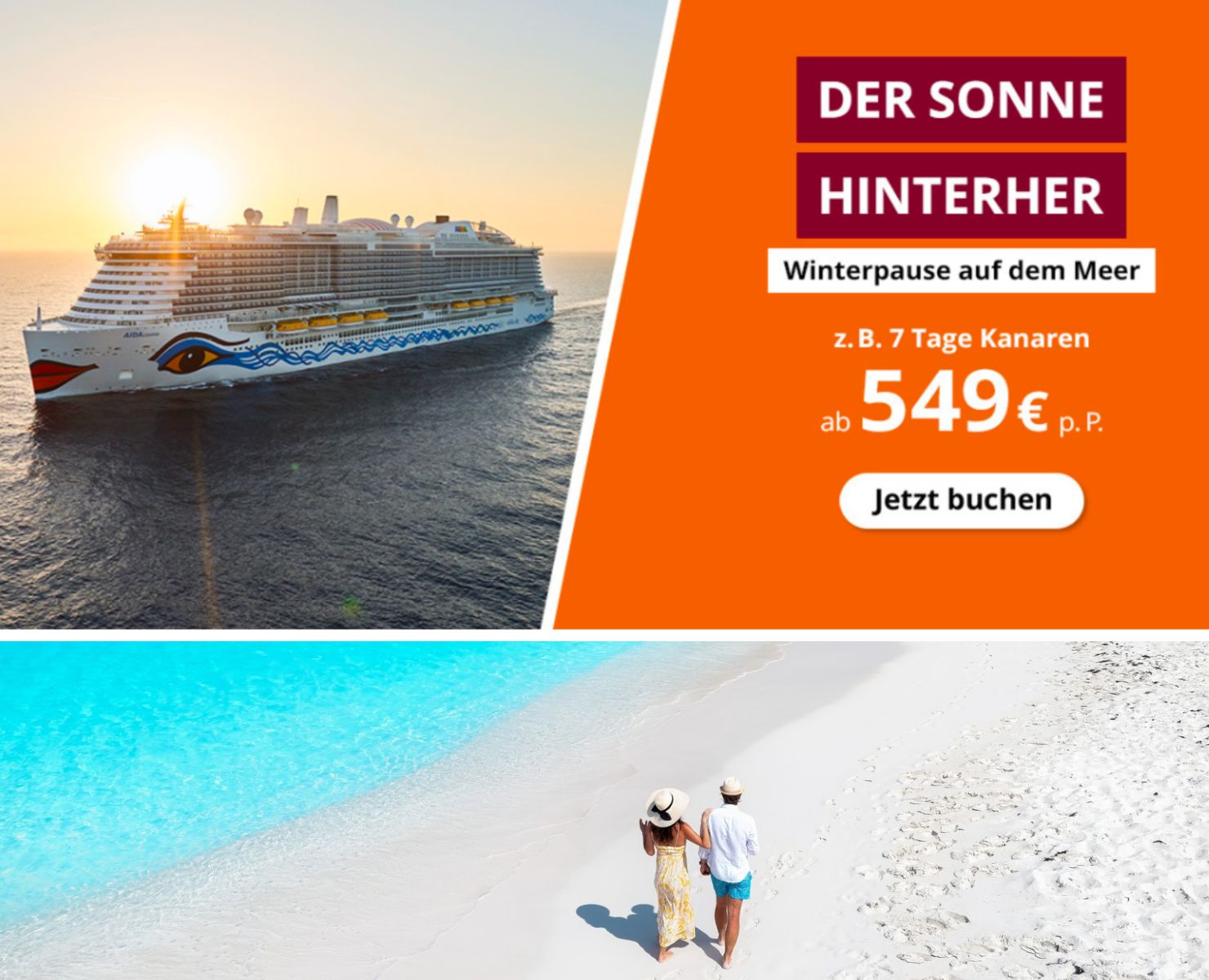 AIDA Winterpause: Raus aus dem Alltag. Rein in den Urlaub.