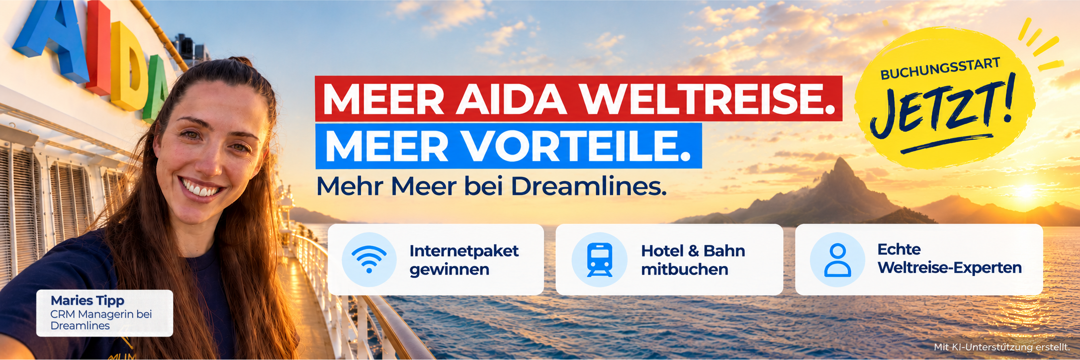 AIDA WELTREISE 2028 · AIDAMAR Mehr Meer bei Dreamlines