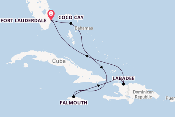 Caribbean vanaf Fort Lauderdale, Verenigde Staten met de Allure of the Seas