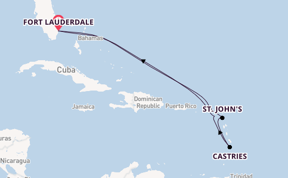 Caribbean vanaf Fort Lauderdale, Verenigde Staten met de Celebrity Eclipse