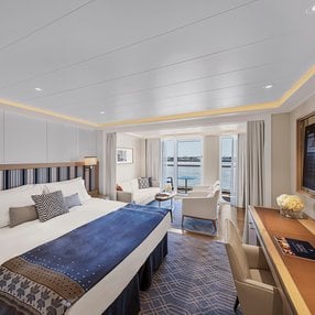 Come aboard the Viking Mississippi and discover one of 22 cabin categories on a total of 5 decks that can accommodate 386 passengers. Choose your dream cabin and feel at home on board the Viking Mississippi!
