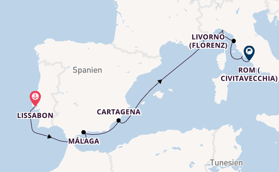 Westliches Mittelmeer ab Lissabon, Portugal auf der Silver Nova