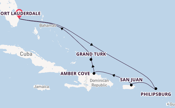Caribbean vanaf Fort Lauderdale, Verenigde Staten met de Regal Princess