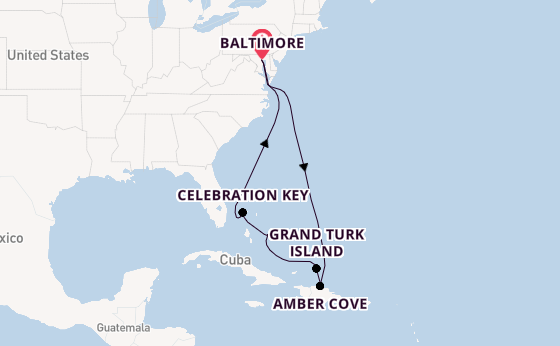 Caribbean from Baltimore, Maryland, USA with the Carnival Pride