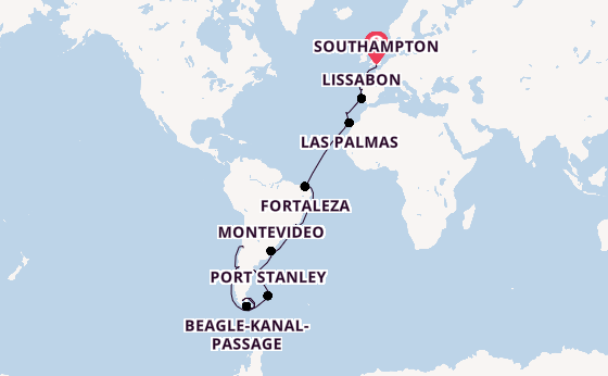 Transatlantik ab Southampton, Großbritannien auf der Majestic Princess