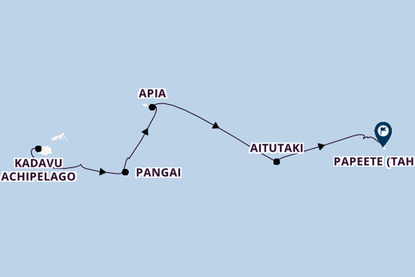 Polynesien ab Lautoka, Fiji auf der Seabourn Pursuit