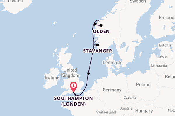 Noorwegen vanaf Southampton (Londen), Engeland met de Disney Dream
