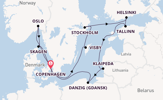 Norway from Copenhagen, Denmark with the Regal Princess